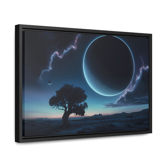 Eclipse of the Silent Horizon - Gallery Canvas Wraps, Horizontal Frame