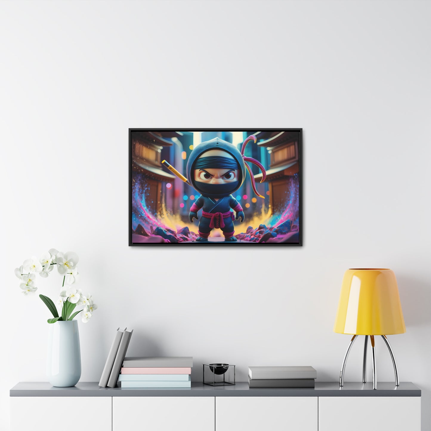 Tiny Ninja, Big Attitude - Gallery Canvas Wraps, Horizontal Frame