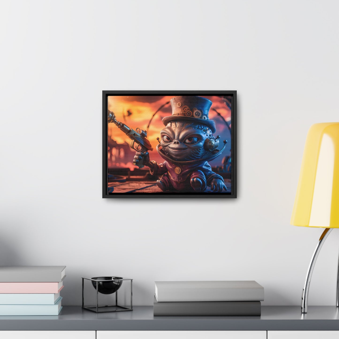 "Clockwork Gunslinger at Dusk" - Gallery Canvas Wraps, Horizontal Frame