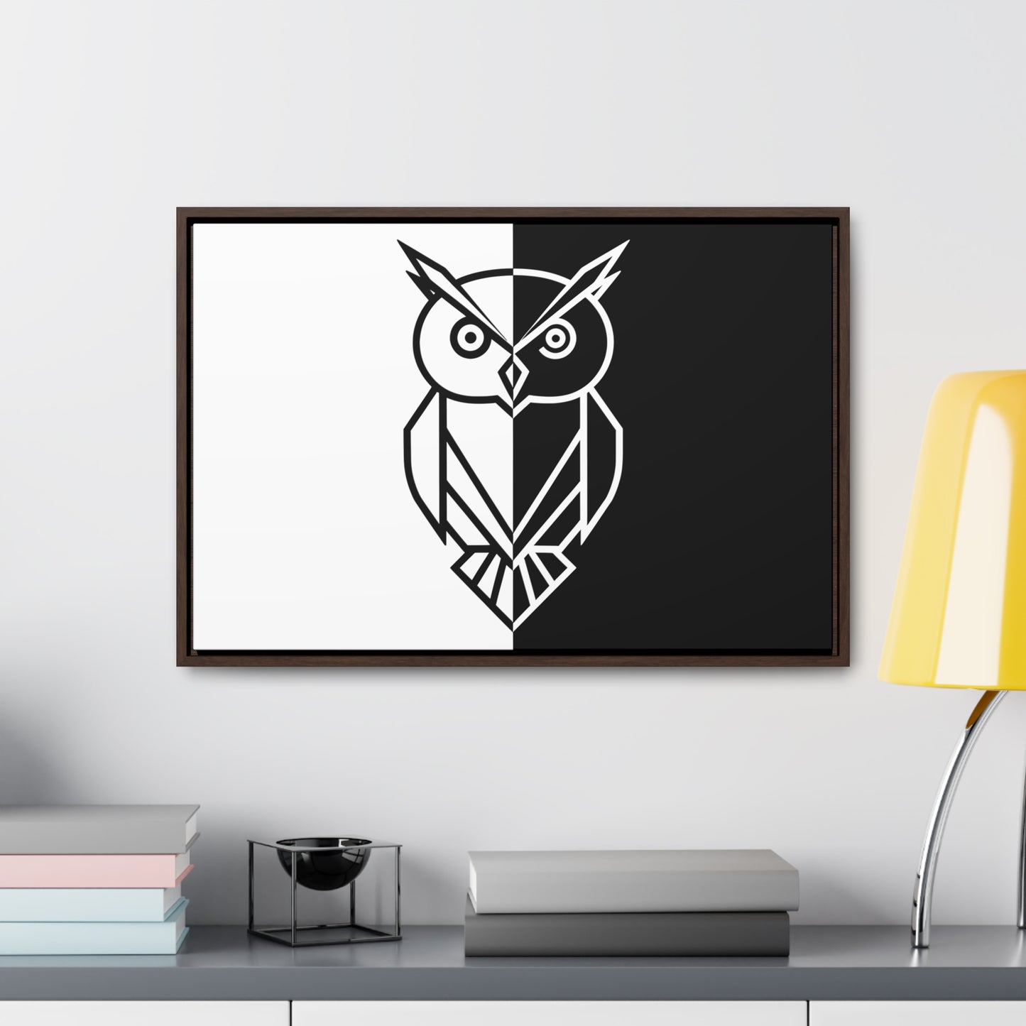 Duality of the Owl - Gallery Canvas Wraps, Horizontal Frame