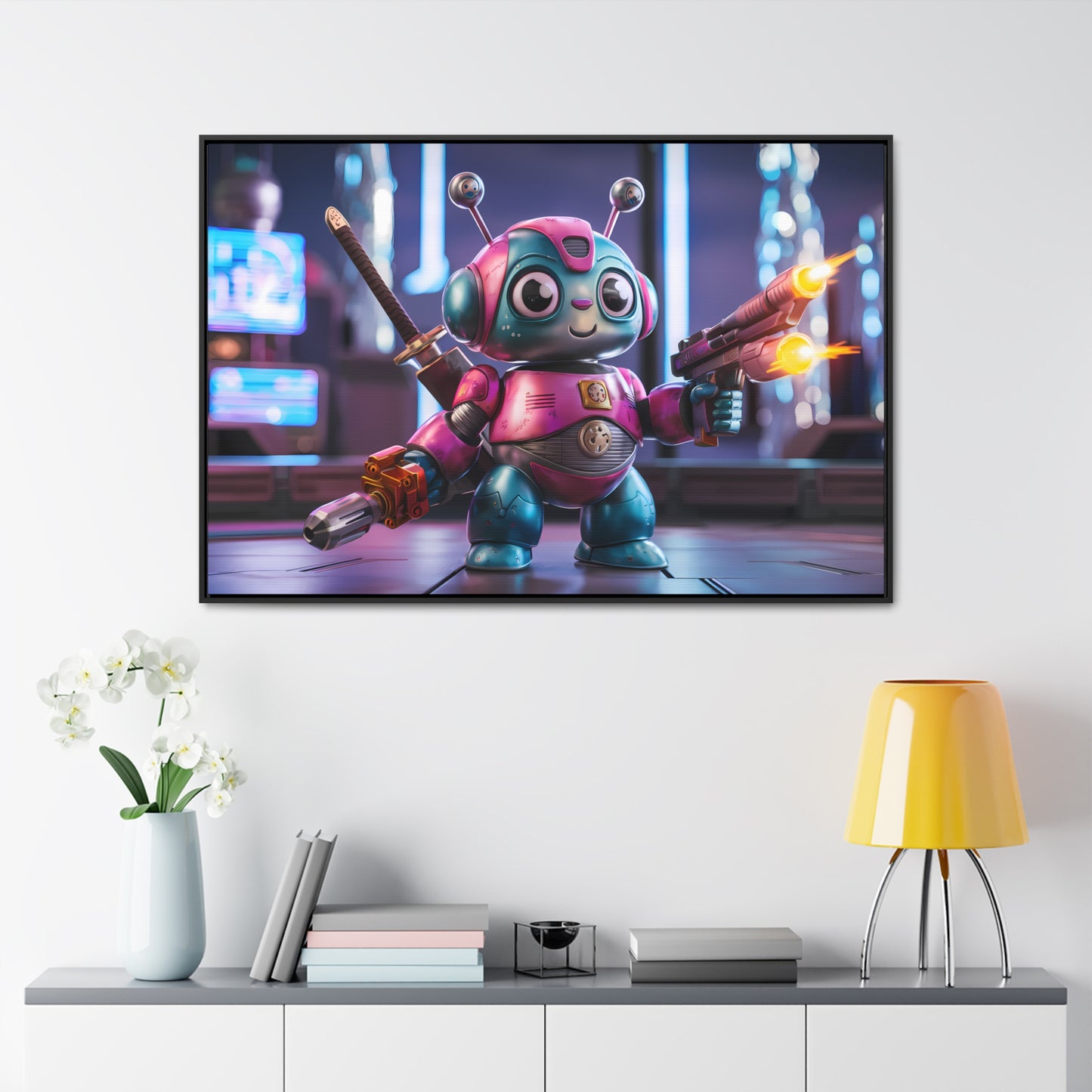 Robo-Samurai Defender - Gallery Canvas Wraps, Horizontal Frame