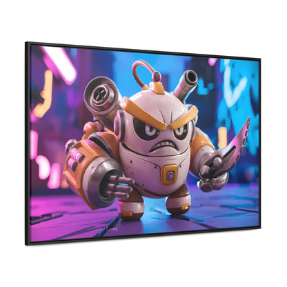 Battle-Ready Robo Warrior - Gallery Canvas Wraps, Horizontal Frame