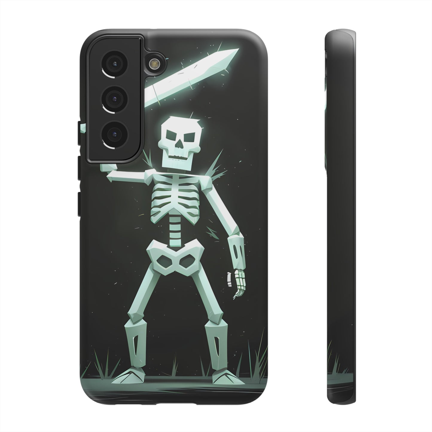 Geometric Skeleton Swordsman - Smartphone Tough Cases