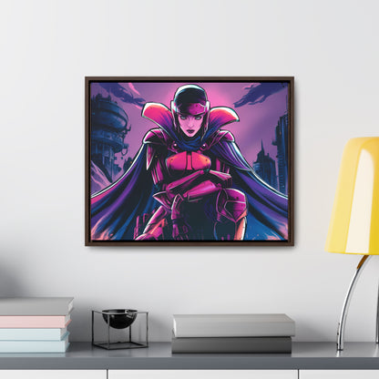 Guardian of the Neon Empire - Gallery Canvas Wraps, Horizontal Frame