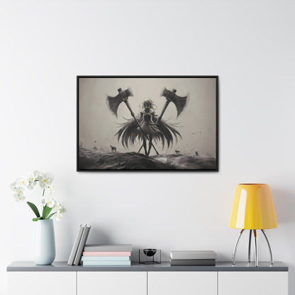 "Abyssal Valkyrie" - Gallery Canvas Wraps, Horizontal Frame