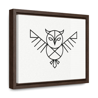 Geometric Owl Symbol - Gallery Canvas Wraps, Horizontal Frame