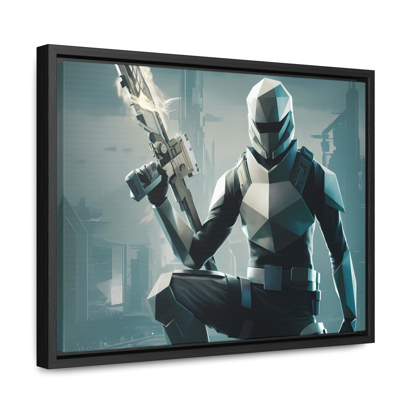 Guardian of the Futuristic Citadel - Gallery Canvas Wraps, Horizontal Frame