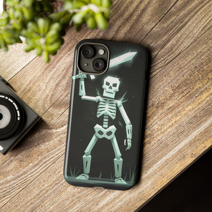 Geometric Skeleton Swordsman - Smartphone Tough Cases