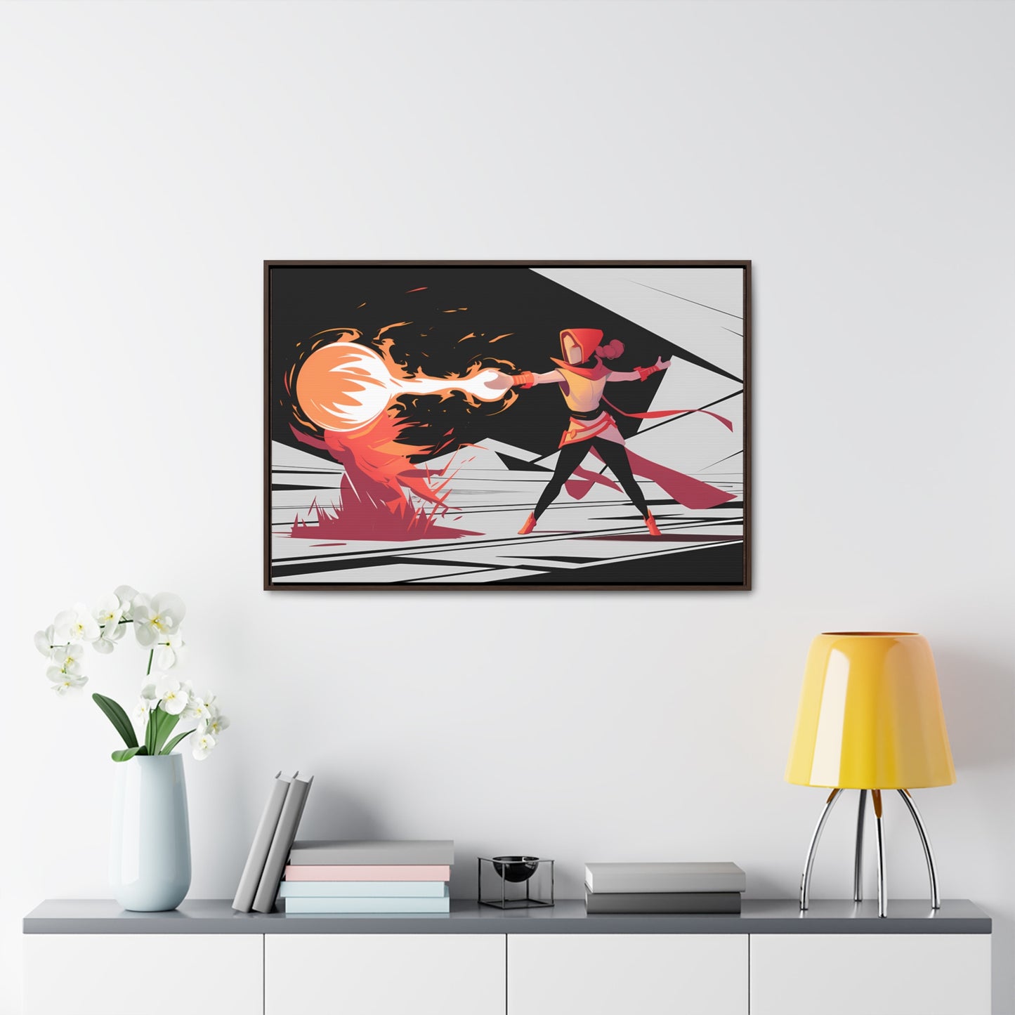 Conjuring the Firestorm - Gallery Canvas Wraps, Horizontal Frame