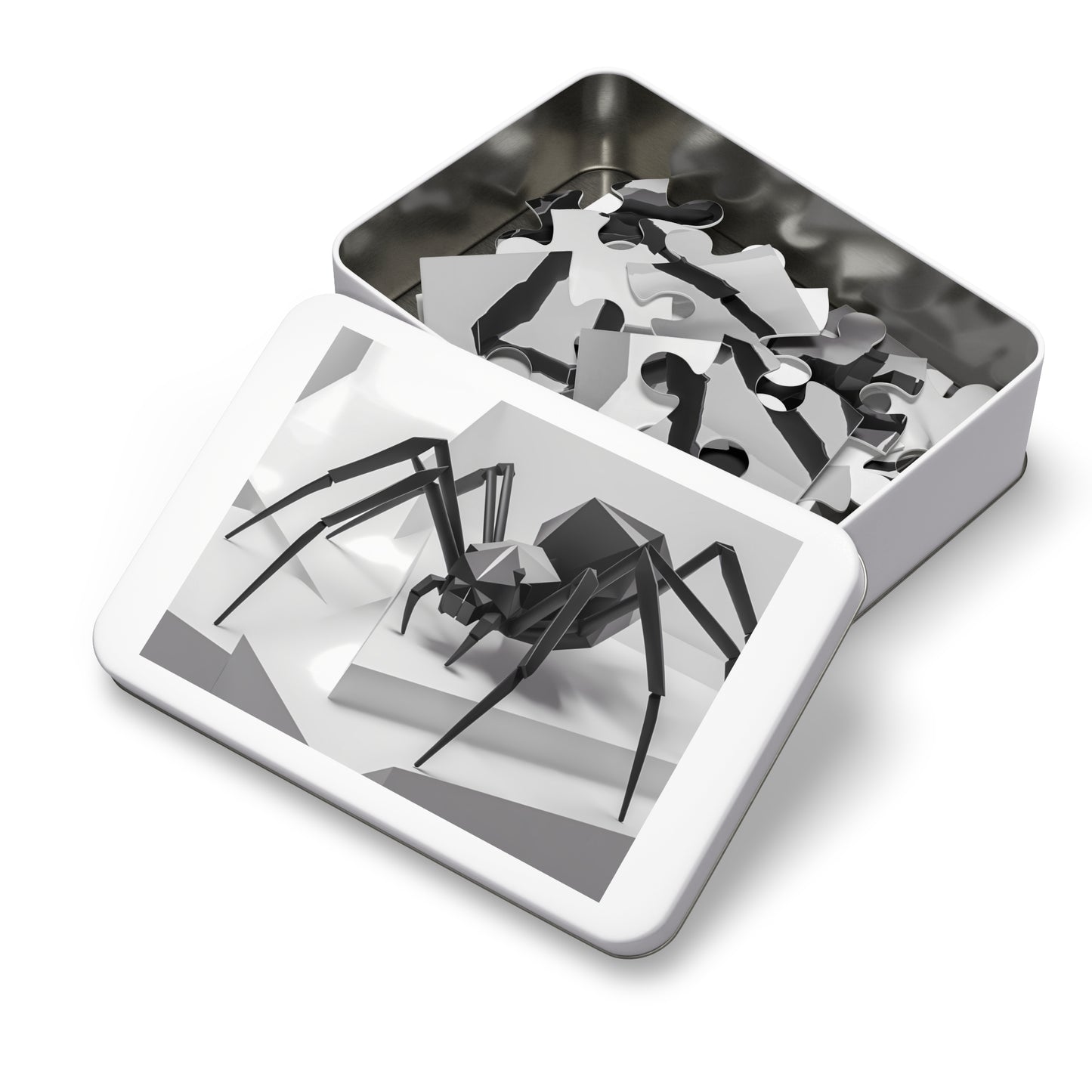 Geometric Arachnid in a Monochrome Maze - Jigsaw Puzzle (30, 110, 252, 500,1000-Piece)