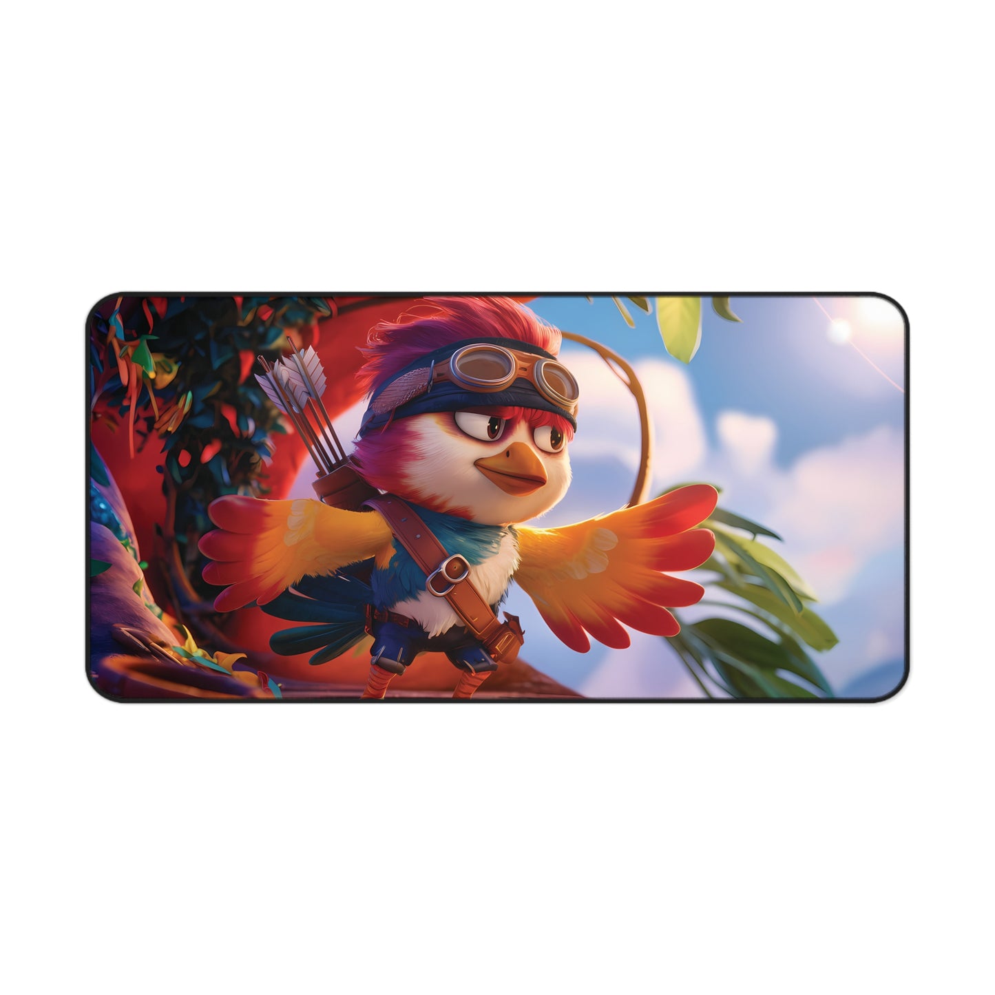 Cute hunting Bird - Desk Mat