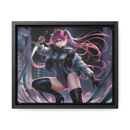 Blade of the Neon Night - Gallery Canvas Wraps, Horizontal Frame