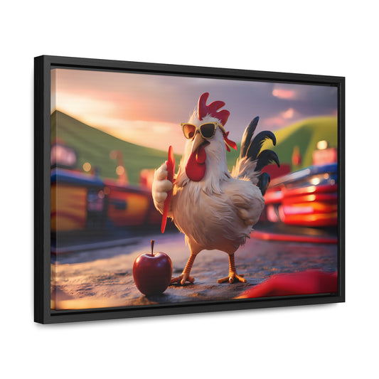 Cool Rooster at the Carnival - Gallery Canvas Wraps, Horizontal Frame