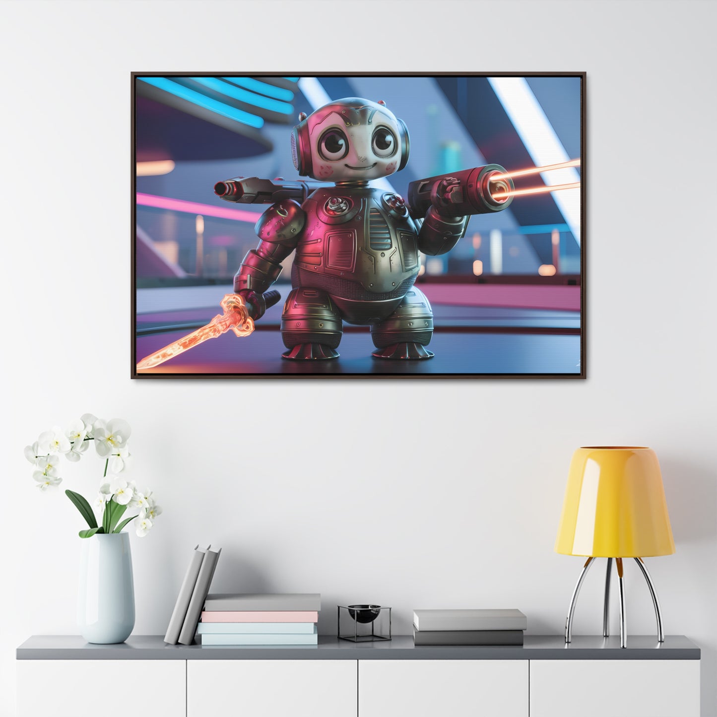 Galactic Guardian Bot - Gallery Canvas Wraps, Horizontal Frame