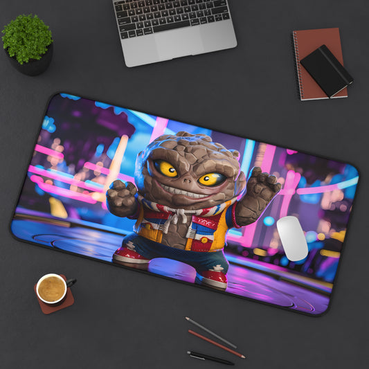 Rockstar Rumble in Neon City - Desk Mat