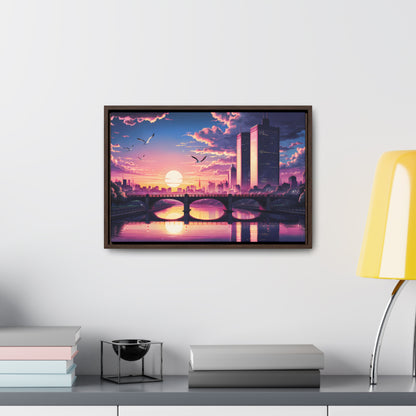 Twilight Reflections - Gallery Canvas Wraps, Horizontal Frame