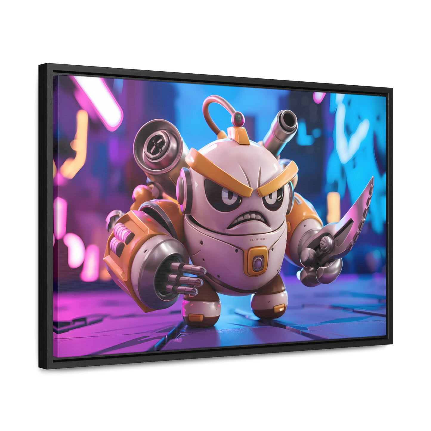 Battle-Ready Robo Warrior - Gallery Canvas Wraps, Horizontal Frame