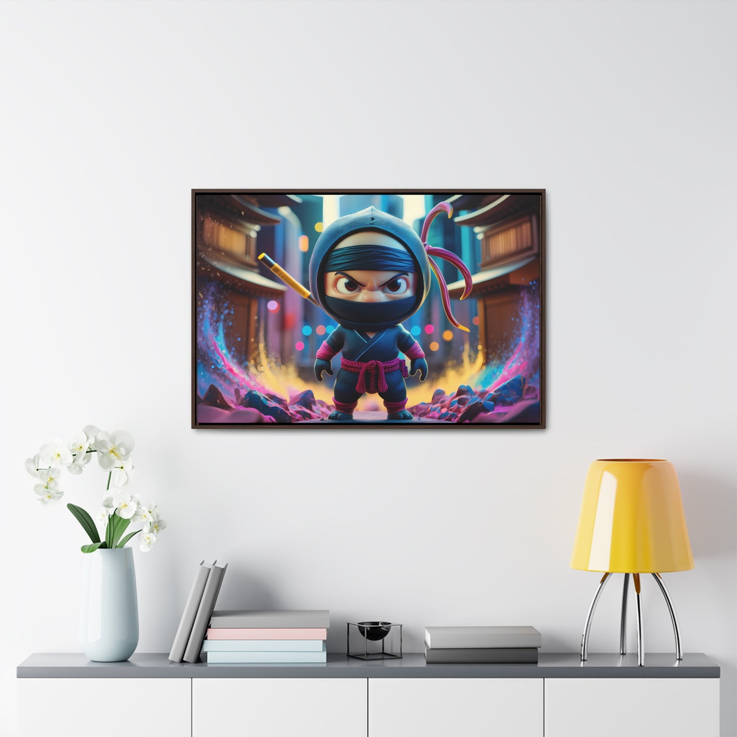 Tiny Ninja, Big Attitude - Gallery Canvas Wraps, Horizontal Frame