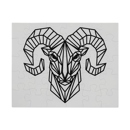 Geometric Ram's Head - Jigsaw Puzzle (30, 110, 252, 500,1000-Piece)