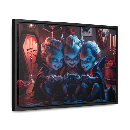 "Night of the Gaming Vampires" - Gallery Canvas Wraps, Horizontal Frame