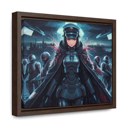 Cybernetic Enforcer: Rise of the Neon Syndicate - Gallery Canvas Wraps, Horizontal Frame