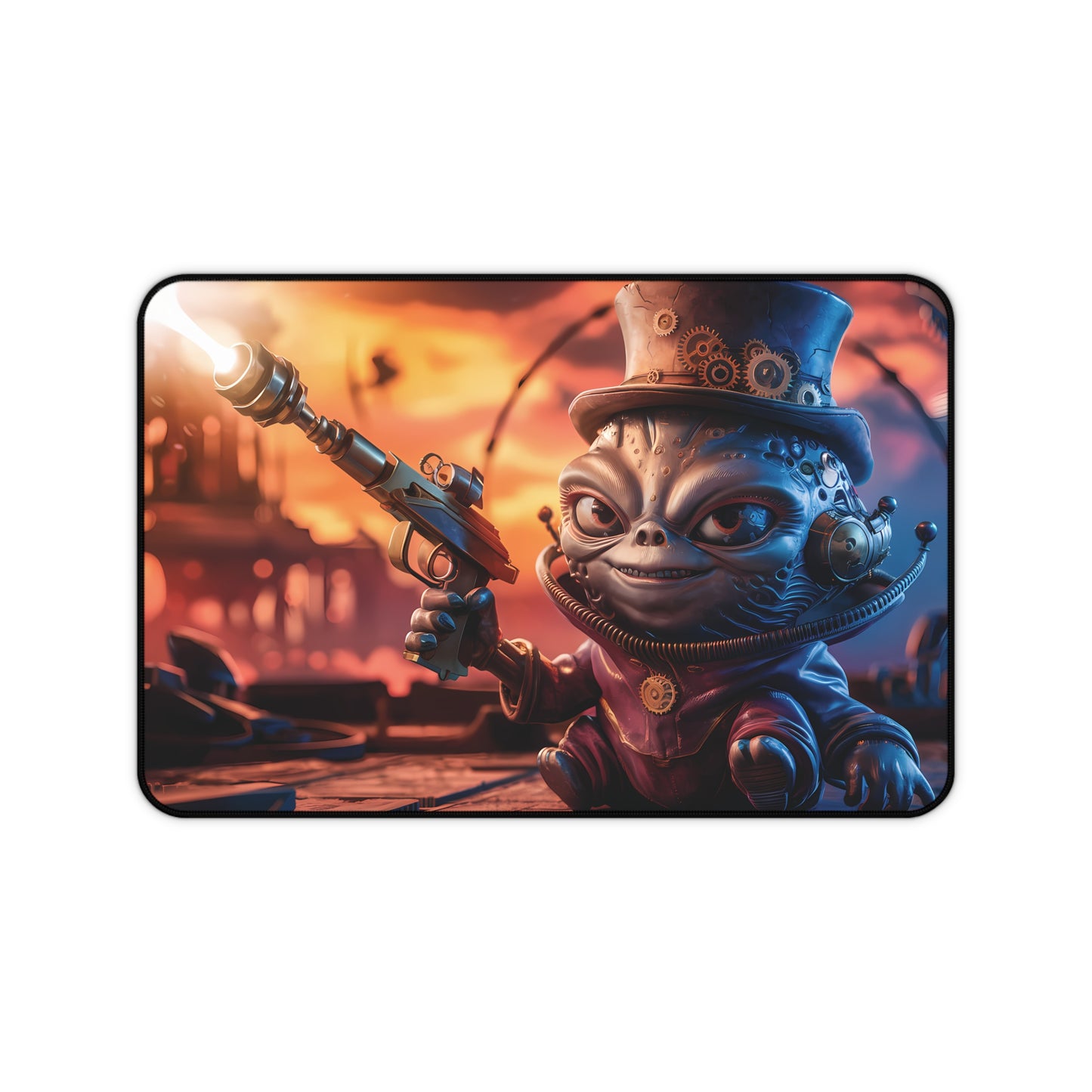 Cute Steampunk Alien - Desk Mat