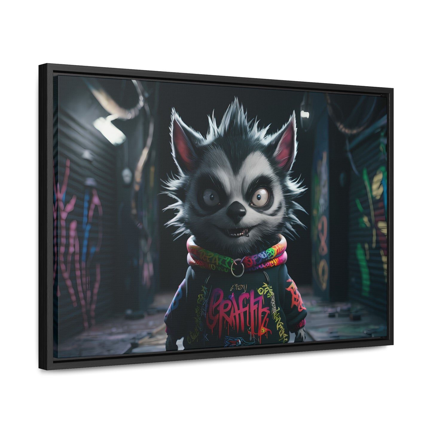 Urban Graffiti Rebel - Gallery Canvas Wraps, Horizontal Frame