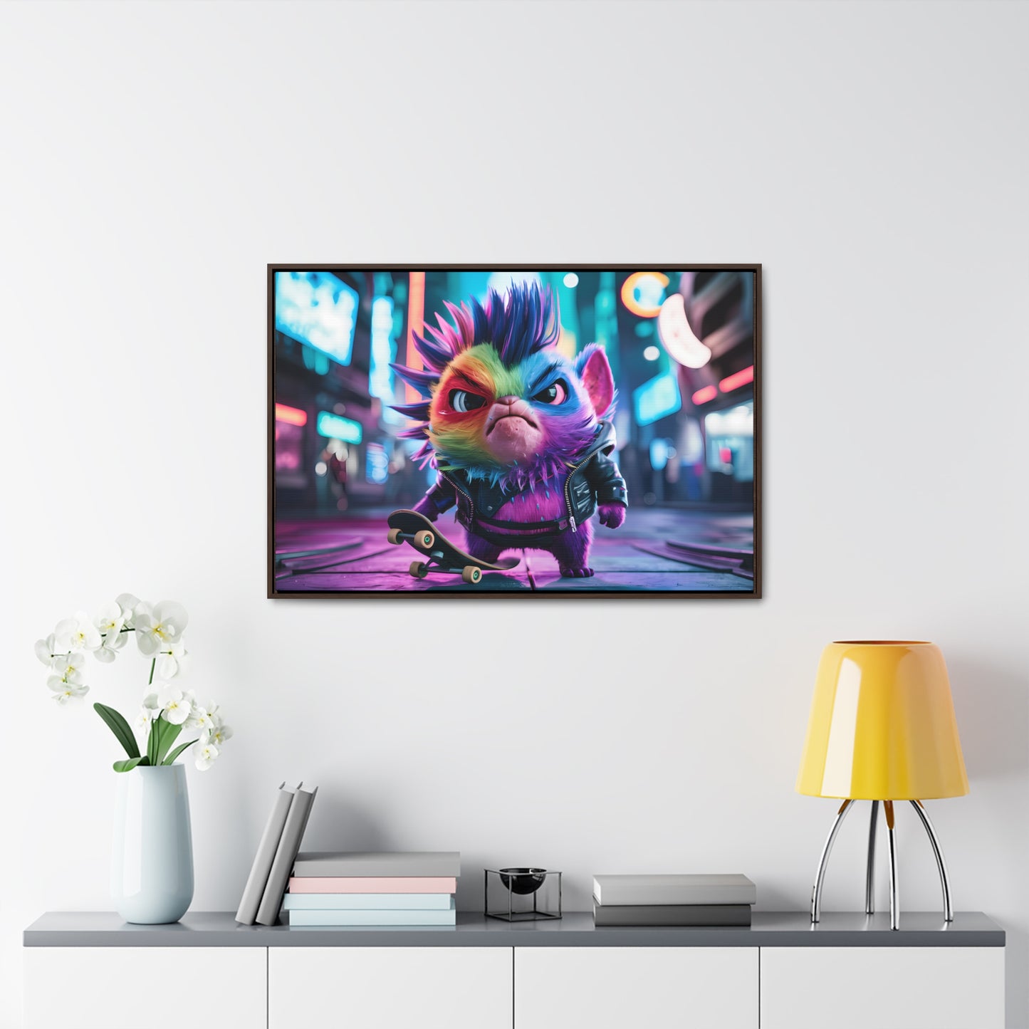 Skateboarding Punk - Gallery Canvas Wraps, Horizontal Frame