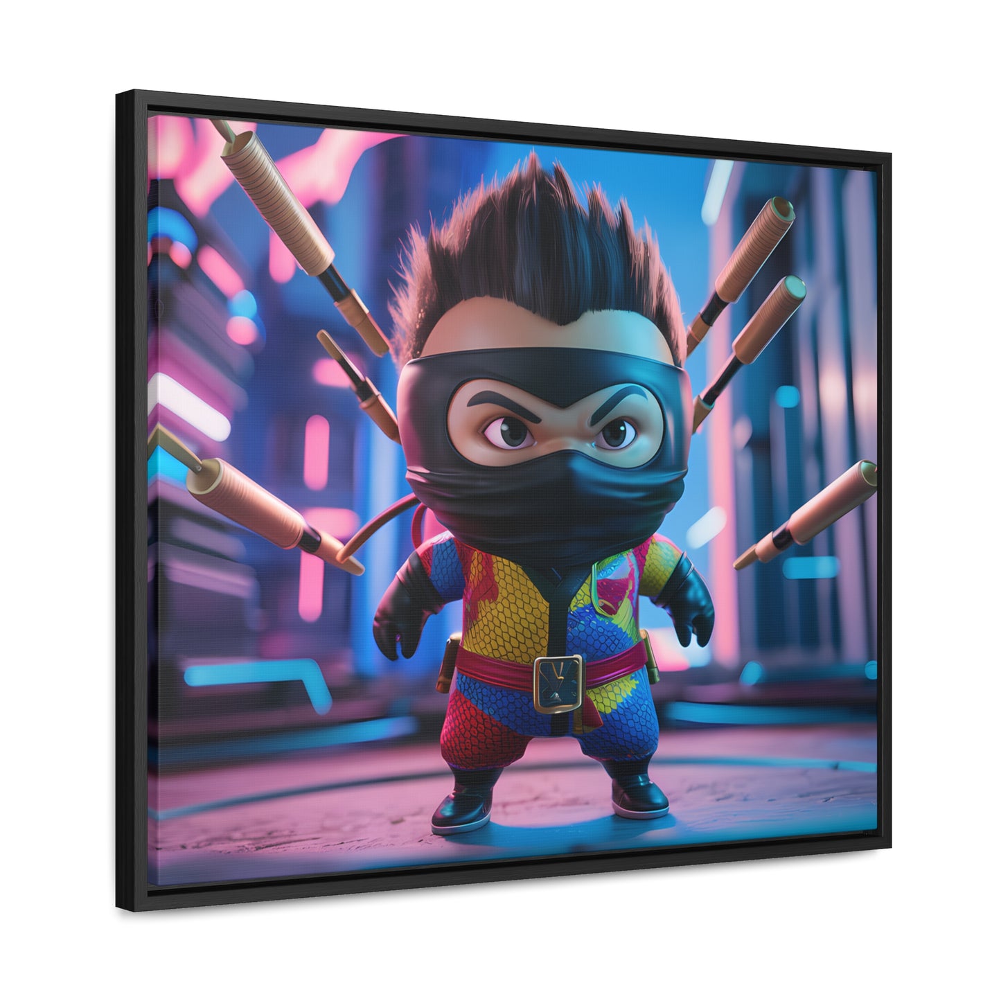 Ninja Toy Showdown - Gallery Canvas Wraps, Horizontal Frame