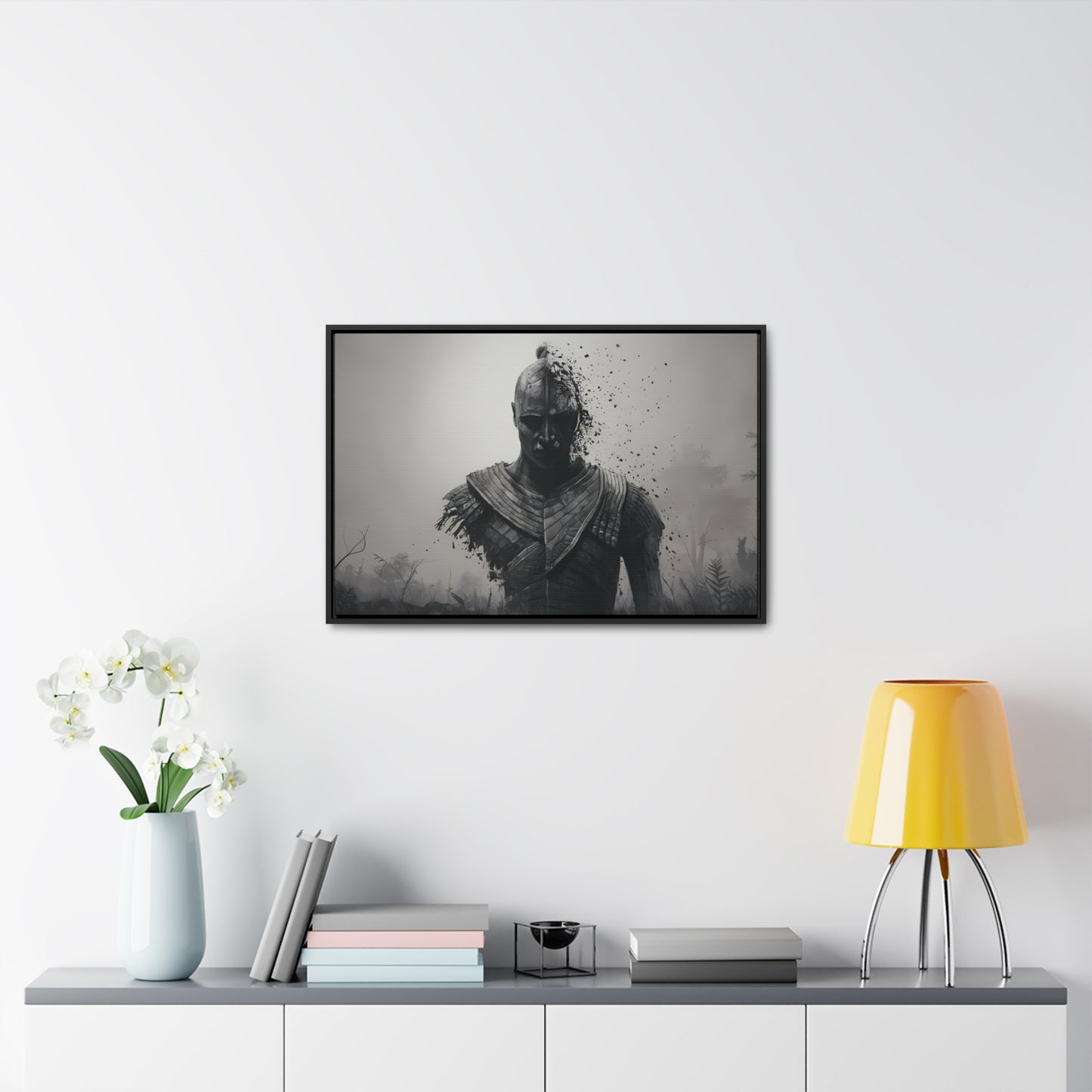 "Fragmented Warrior" - Gallery Canvas Wraps, Horizontal Frame