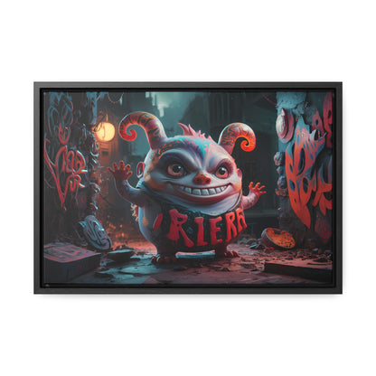 Midnight Mischief in the Alley - Gallery Canvas Wraps, Horizontal Frame