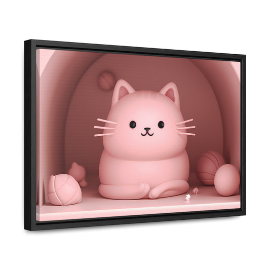 Purrfectly Pink Serenity - Gallery Canvas Wraps, Horizontal Frame