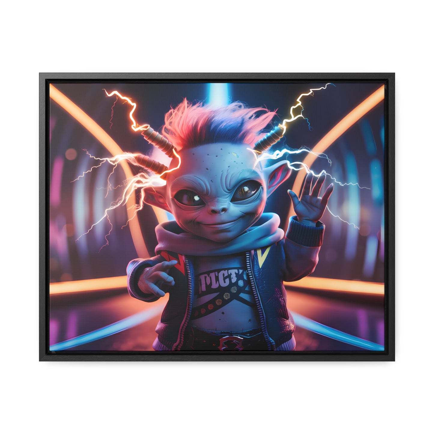 "Neon Spark" - Gallery Canvas Wraps, Horizontal Frame