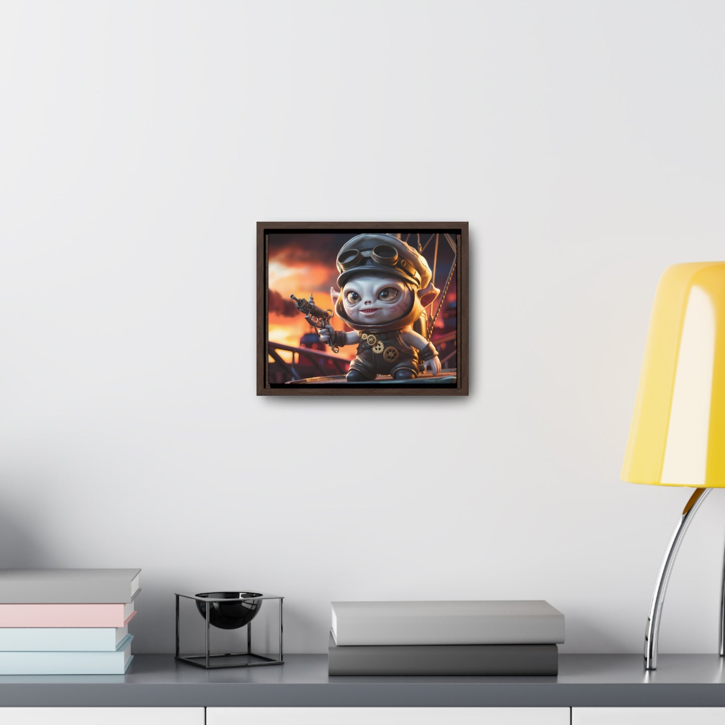 Steampunk Goblin Commander at Dusk - Gallery Canvas Wraps, Horizontal Frame