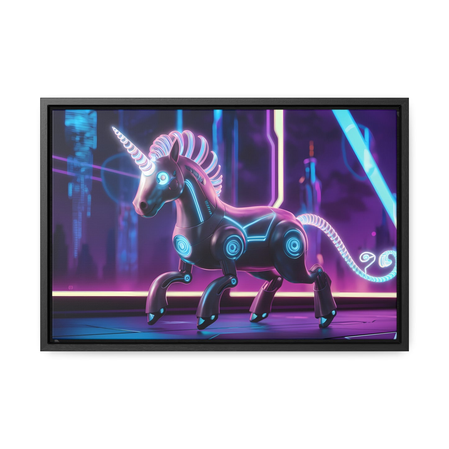 Cybernetic Unicorn - Gallery Canvas Wraps, Horizontal Frame