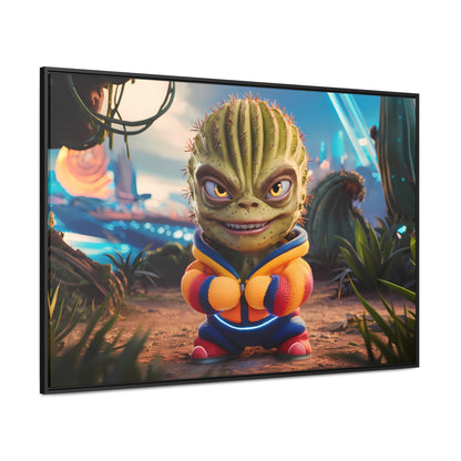 "Desert Champion: The Prickly Warrior" - Gallery Canvas Wraps, Horizontal Frame