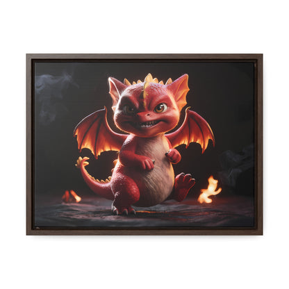 "Fiery Little Guardian" - Gallery Canvas Wraps, Horizontal Frame