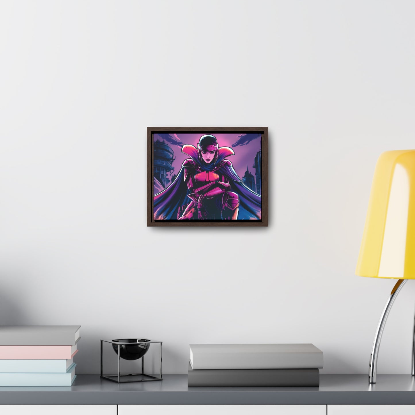 Guardian of the Neon Empire - Gallery Canvas Wraps, Horizontal Frame