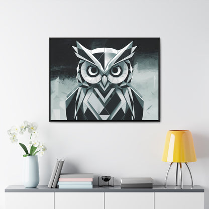 "Geometric Sentinel" - Gallery Canvas Wraps, Horizontal Frame