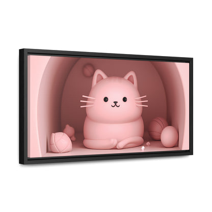 Purrfectly Pink Serenity - Gallery Canvas Wraps, Horizontal Frame