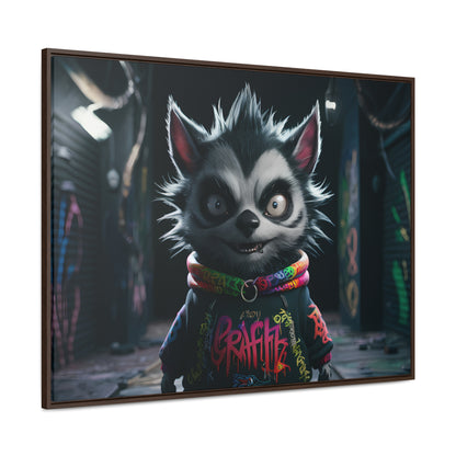 Urban Graffiti Rebel - Gallery Canvas Wraps, Horizontal Frame