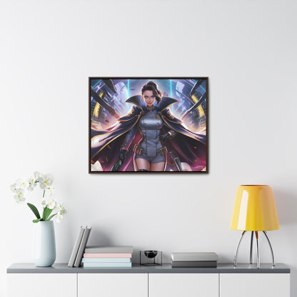 Commander of the Neon Storm - Gallery Canvas Wraps, Horizontal Frame