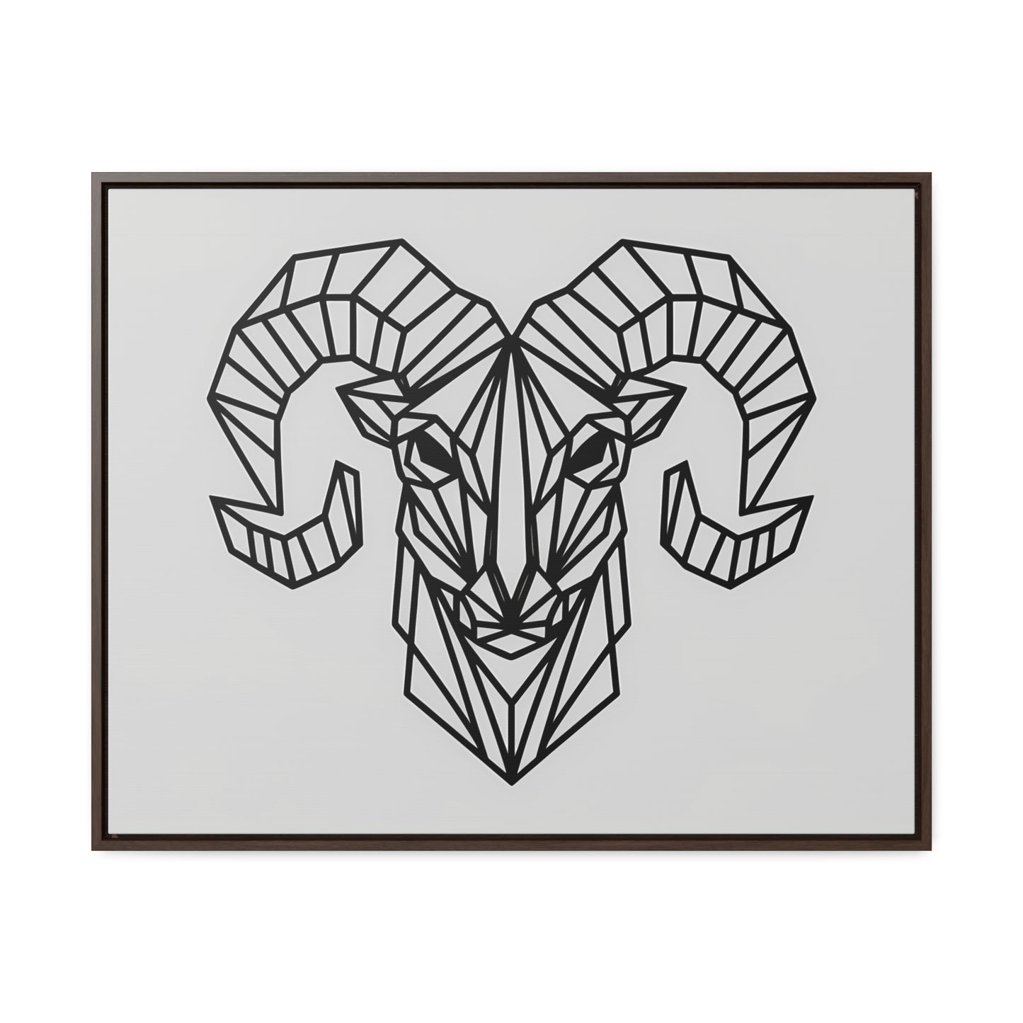 Geometric Ram's Head - Gallery Canvas Wraps, Horizontal Frame