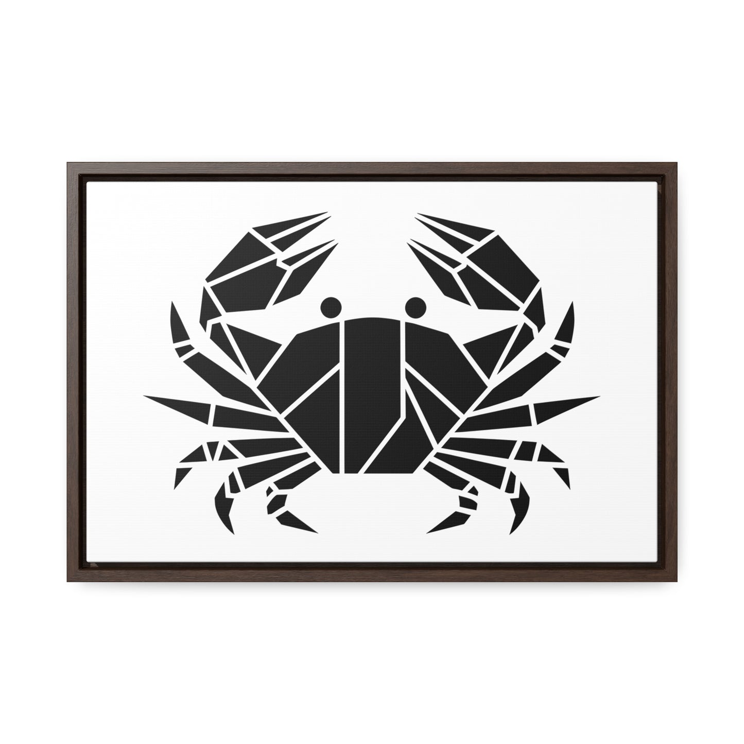 Geometric Crab Design - Gallery Canvas Wraps, Horizontal Frame