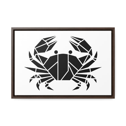 Geometric Crab Design - Gallery Canvas Wraps, Horizontal Frame