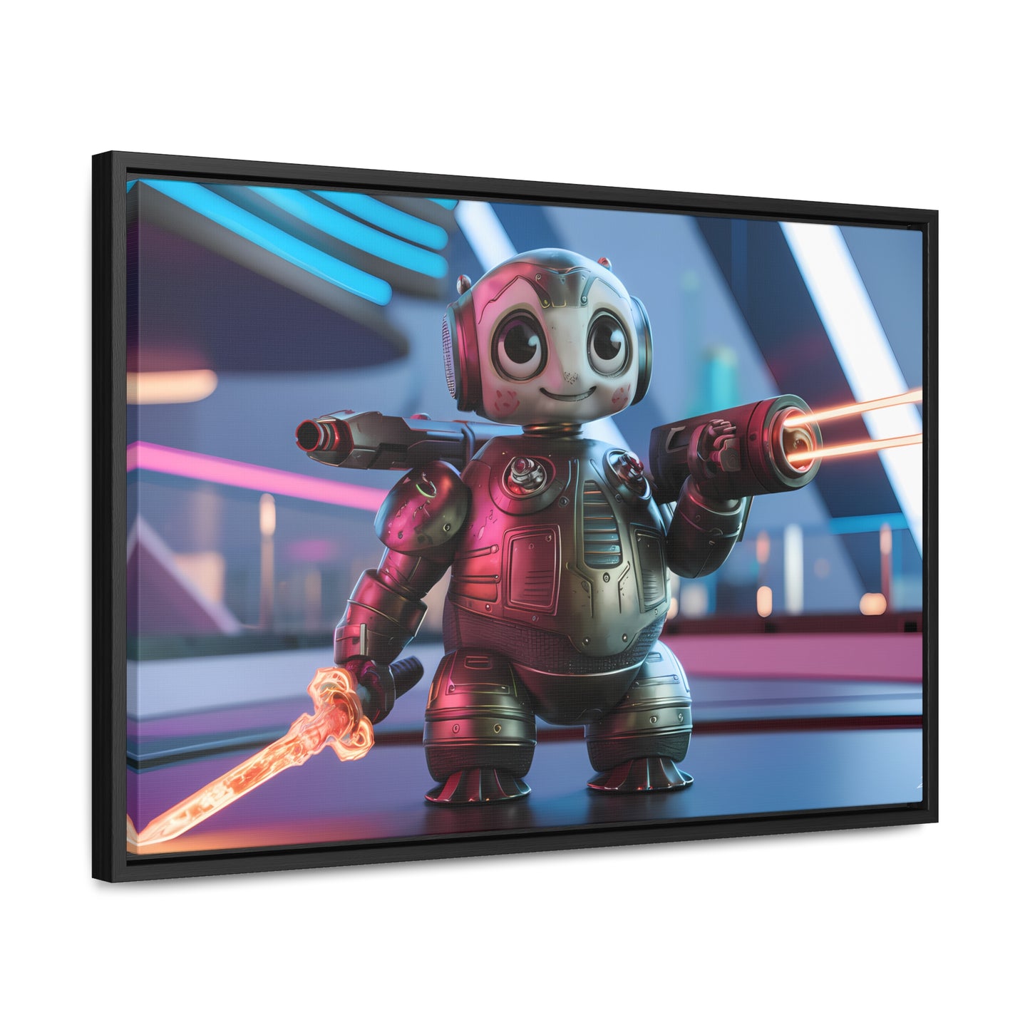 Galactic Guardian Bot - Gallery Canvas Wraps, Horizontal Frame