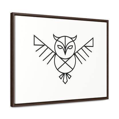 Geometric Owl Symbol - Gallery Canvas Wraps, Horizontal Frame