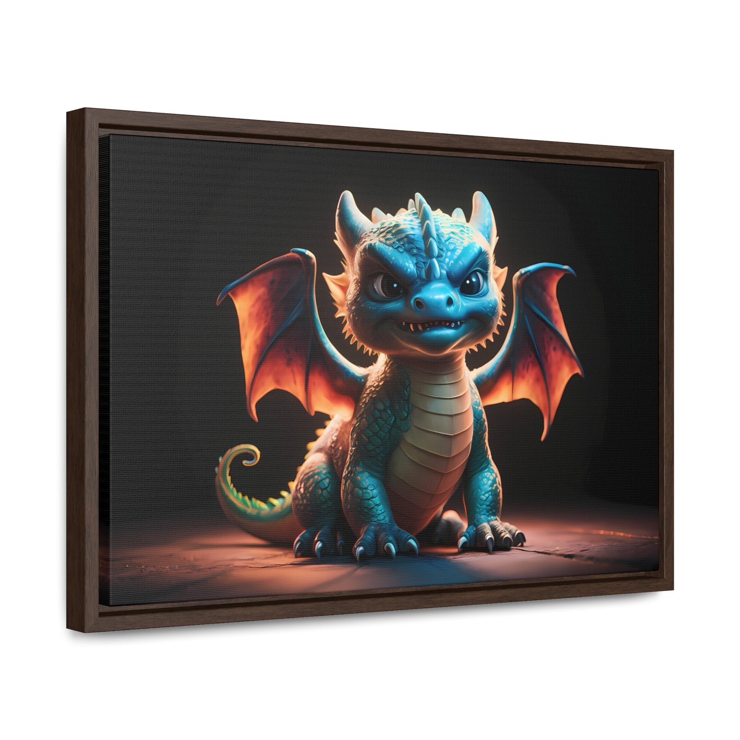 Fierce Baby Dragon Guardian - Gallery Canvas Wraps, Horizontal Frame