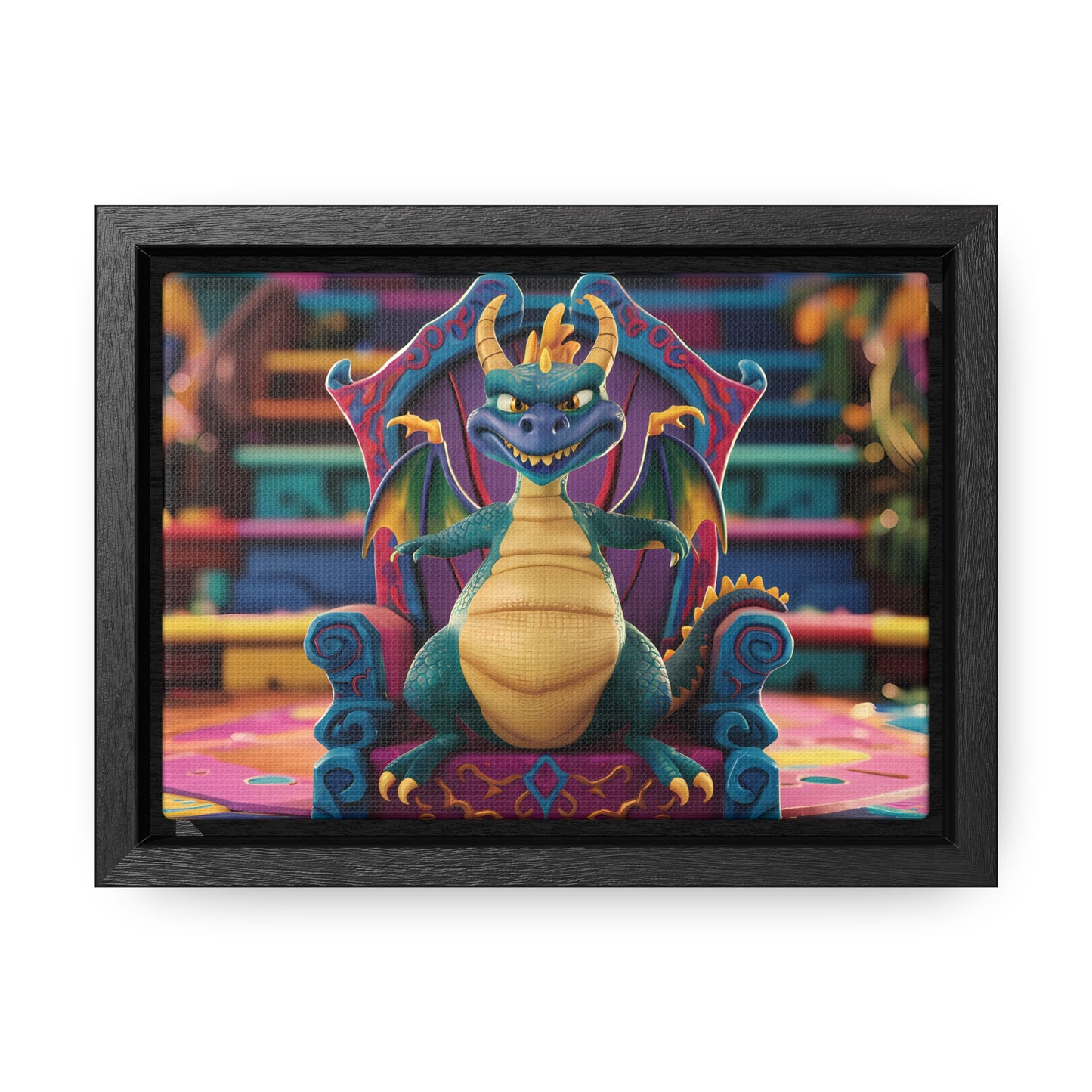 Dragon King on His Throne - Gallery Canvas Wraps, Horizontal Frame