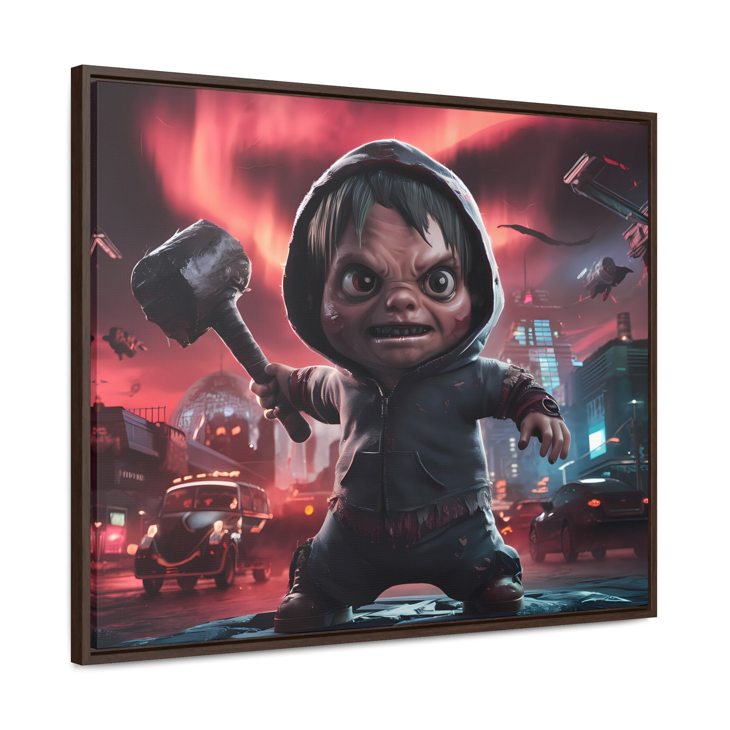 "Revenge of the Tiny Titan" - Gallery Canvas Wraps, Horizontal Frame